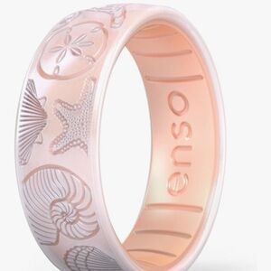 Women's Pink Silicone Ring - Coastal Collection -  Size 6